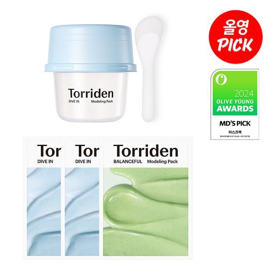 Torriden Dive-in Low Molecular Hyaluronic Acid Modeling Pack 3 Sheets (+Balanceful 1 Sheet)