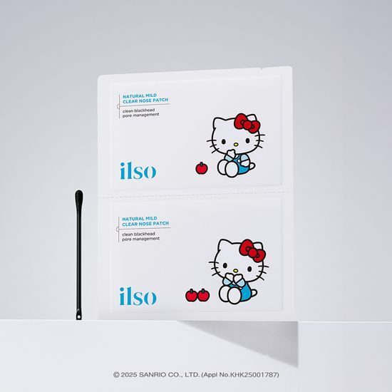 [Hello Kitty Version] ilso Natural Mild Clear Nose Pack 10 pieces (+Hello Kitty pouch + 20 Sebum Extraction Swabs)
