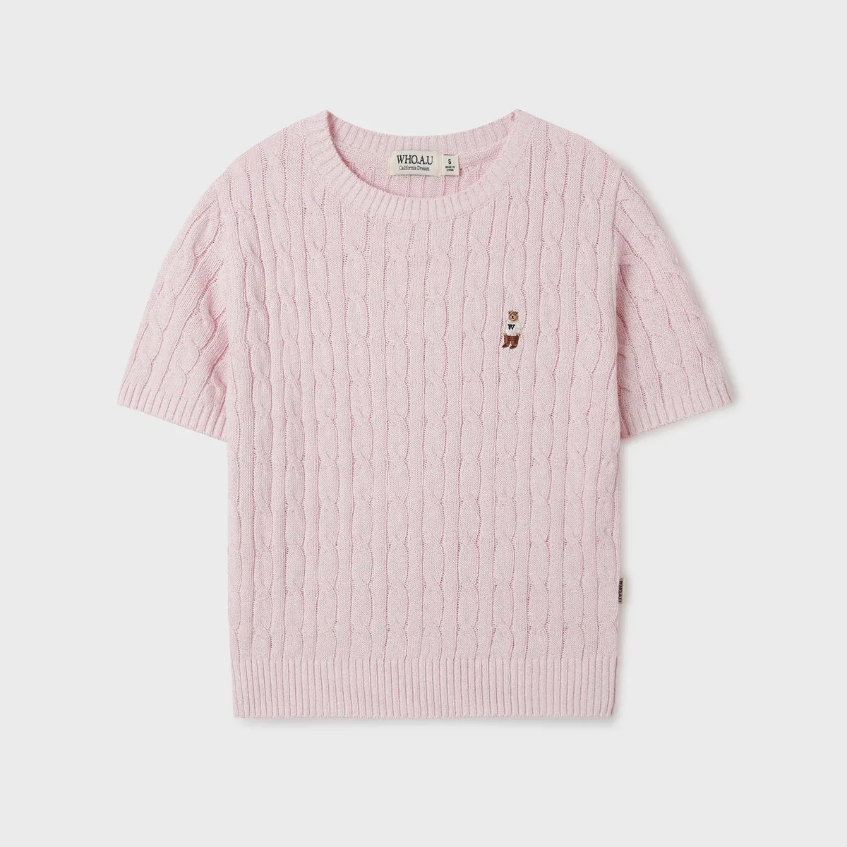 Steve Round neck Melange Cable Sweater