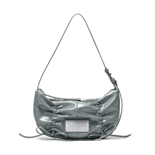 HALF SHIRRING RIBBON ROUND BAG