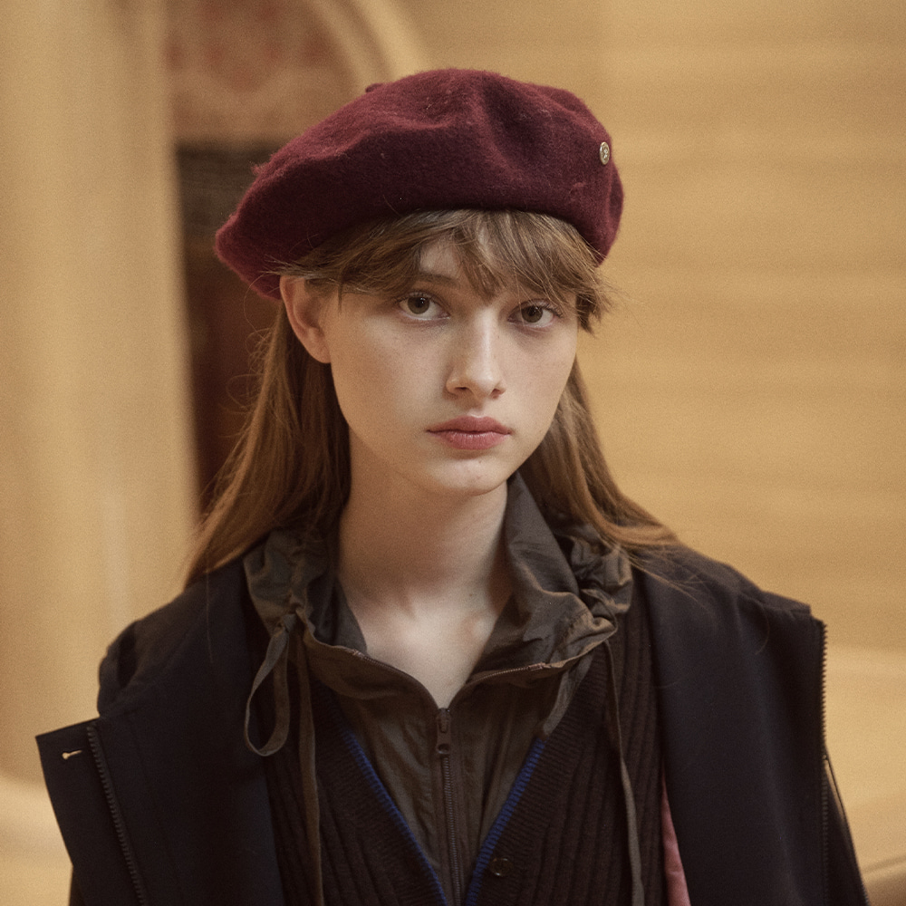 FLAT WOOL BERET