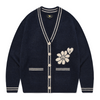 WOMAN'S FLORY COLOR V-NECK CARDIGAN