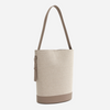 Juty Fabric Medium Shoulder Bag - Beige