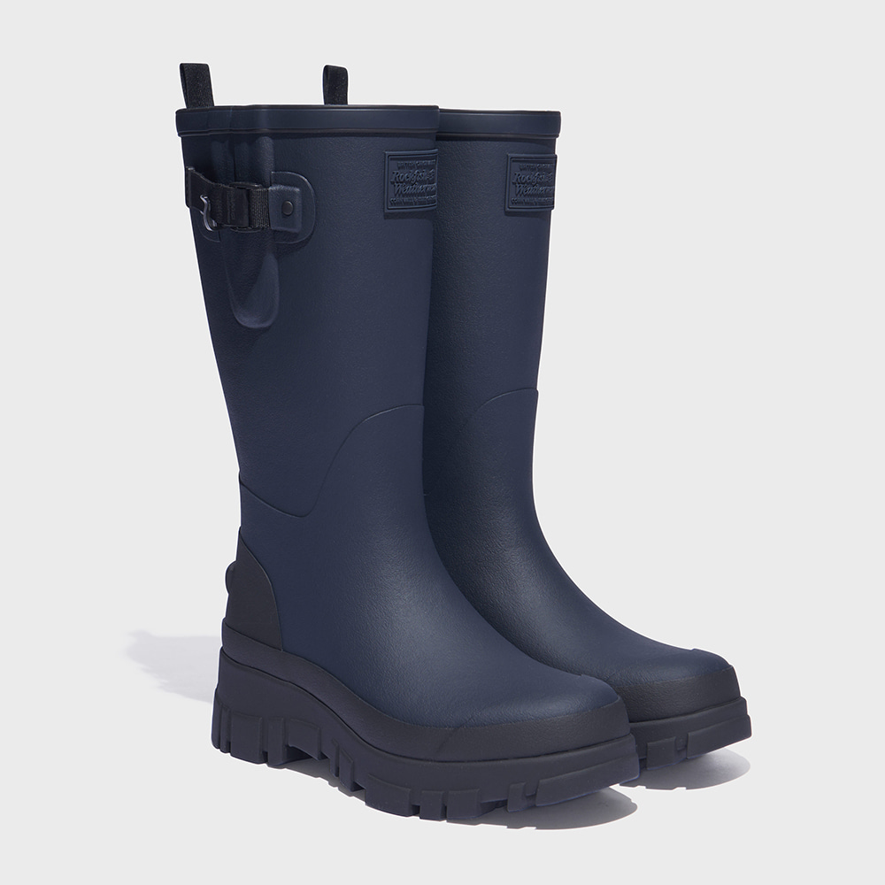 FLATFORM WEAVING RAIN BOOTS LONG