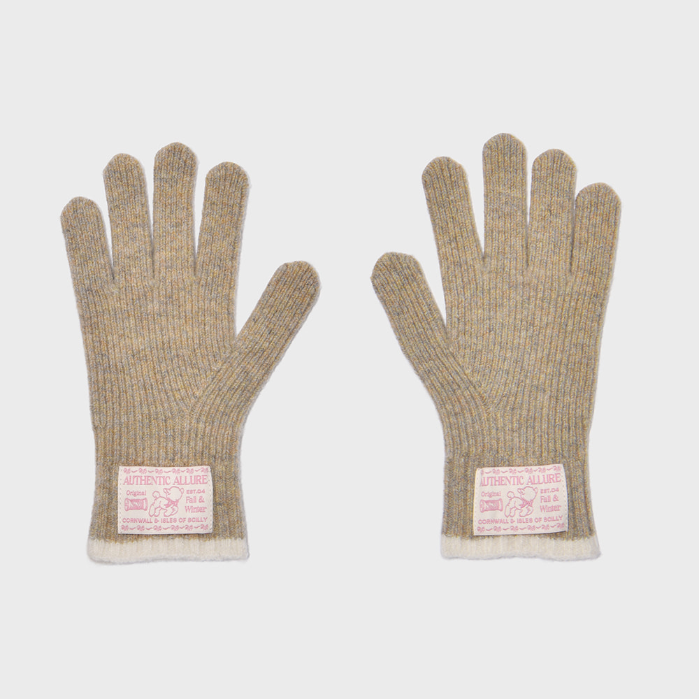 WOOLY TWOTONE SHORT GLOVES