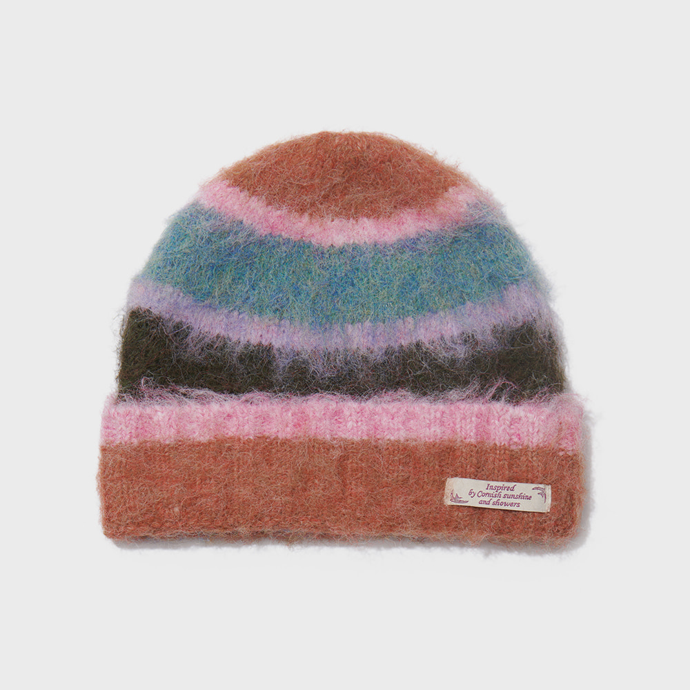 STRIPE SHAGGY BEANIE