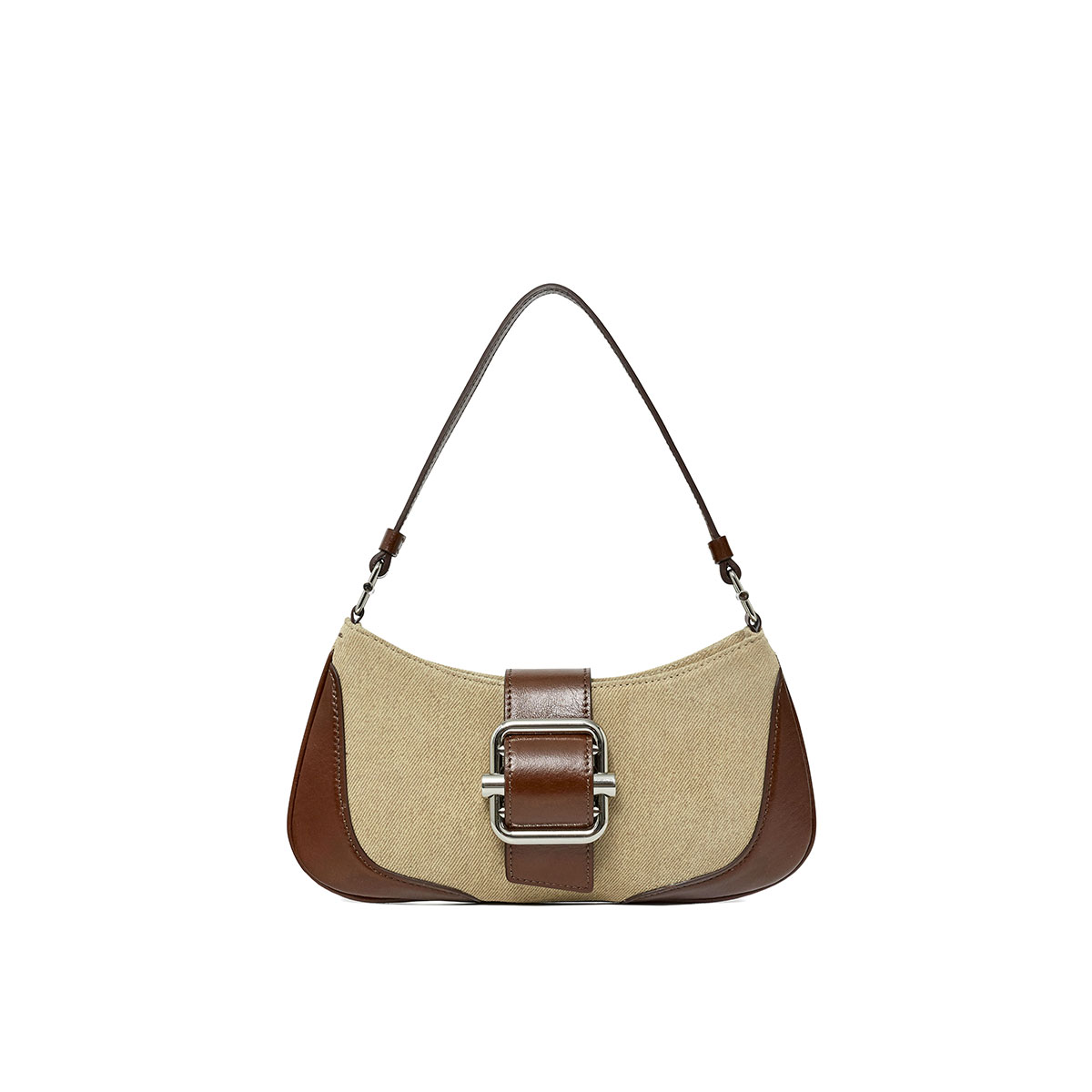 SHOULDER BROCLE SMALL - BROWN COMBI