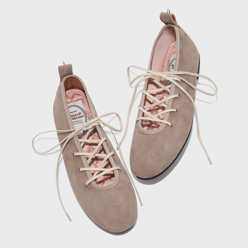 BELLA LACEUP FLAT(SUEDE)