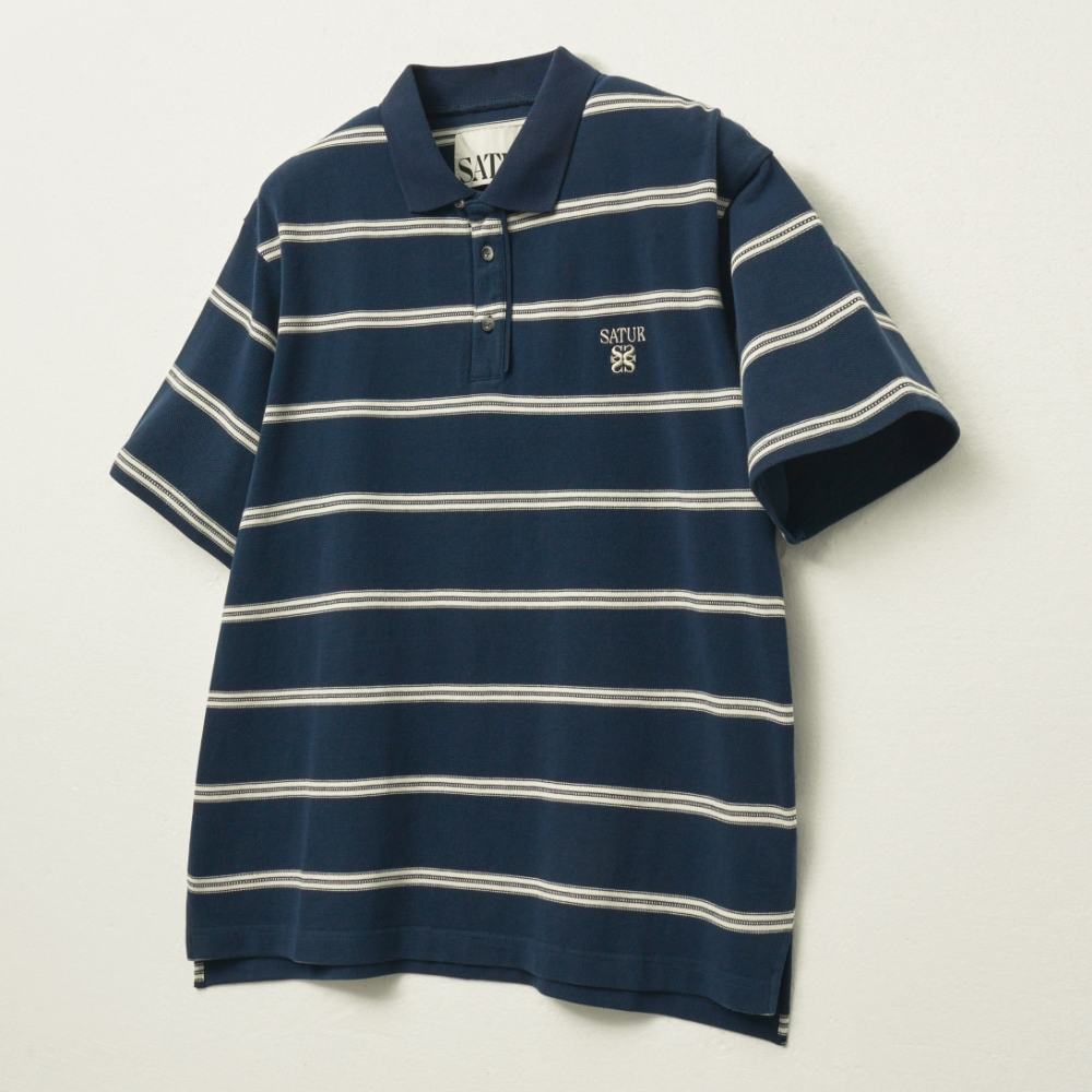 Stripe Pique Polo T-Shirt