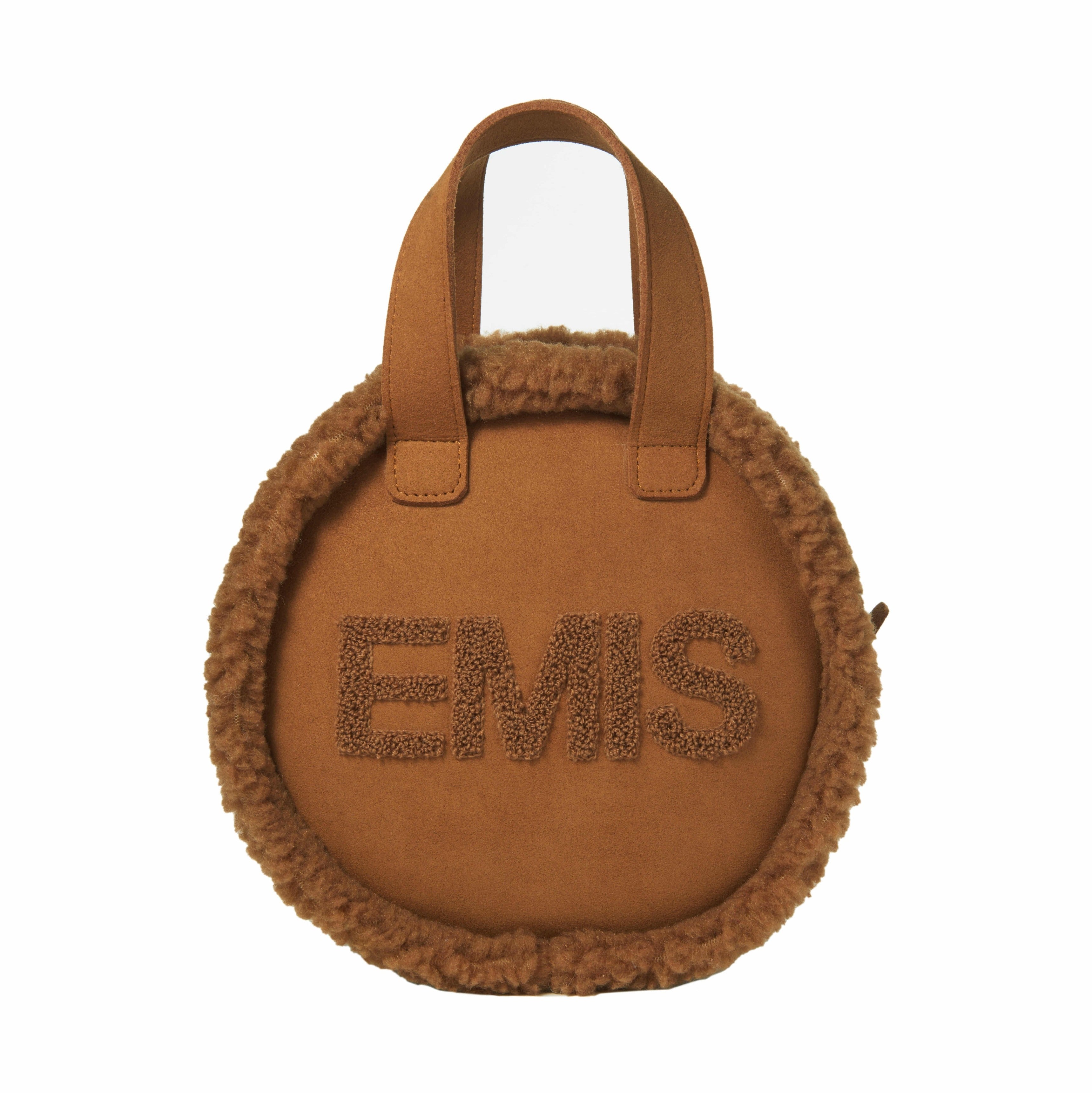 BOUCLE SUEDE BAG - CAMEL BROWN