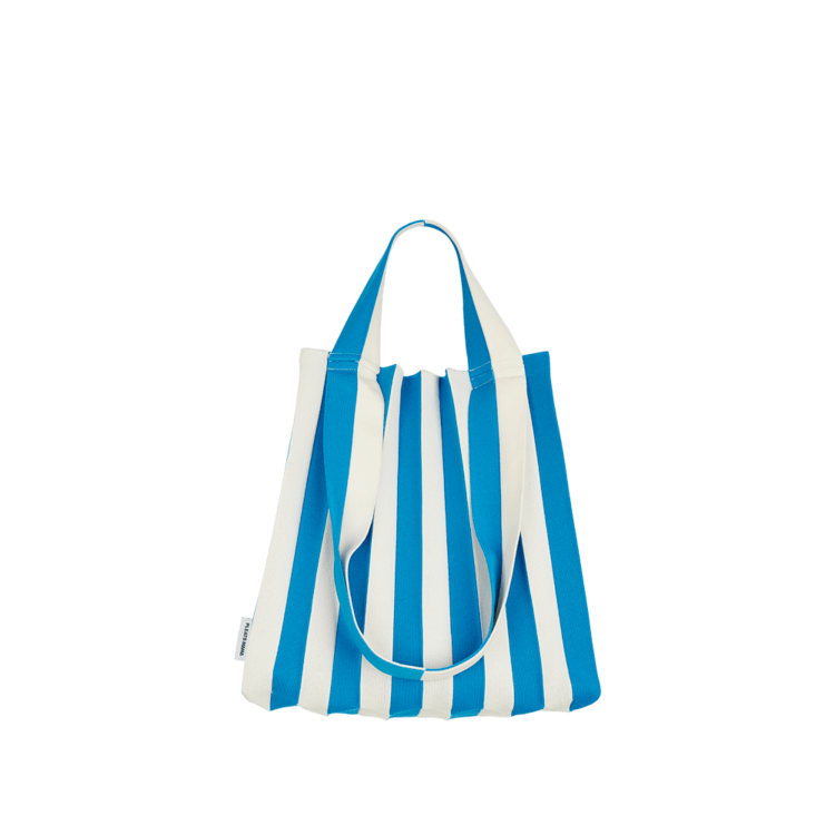 Two Way Shopper Bag - Blue Stripe
