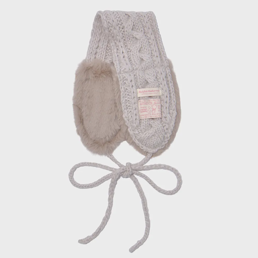 CABLE FUR KNIT EARMUFF
