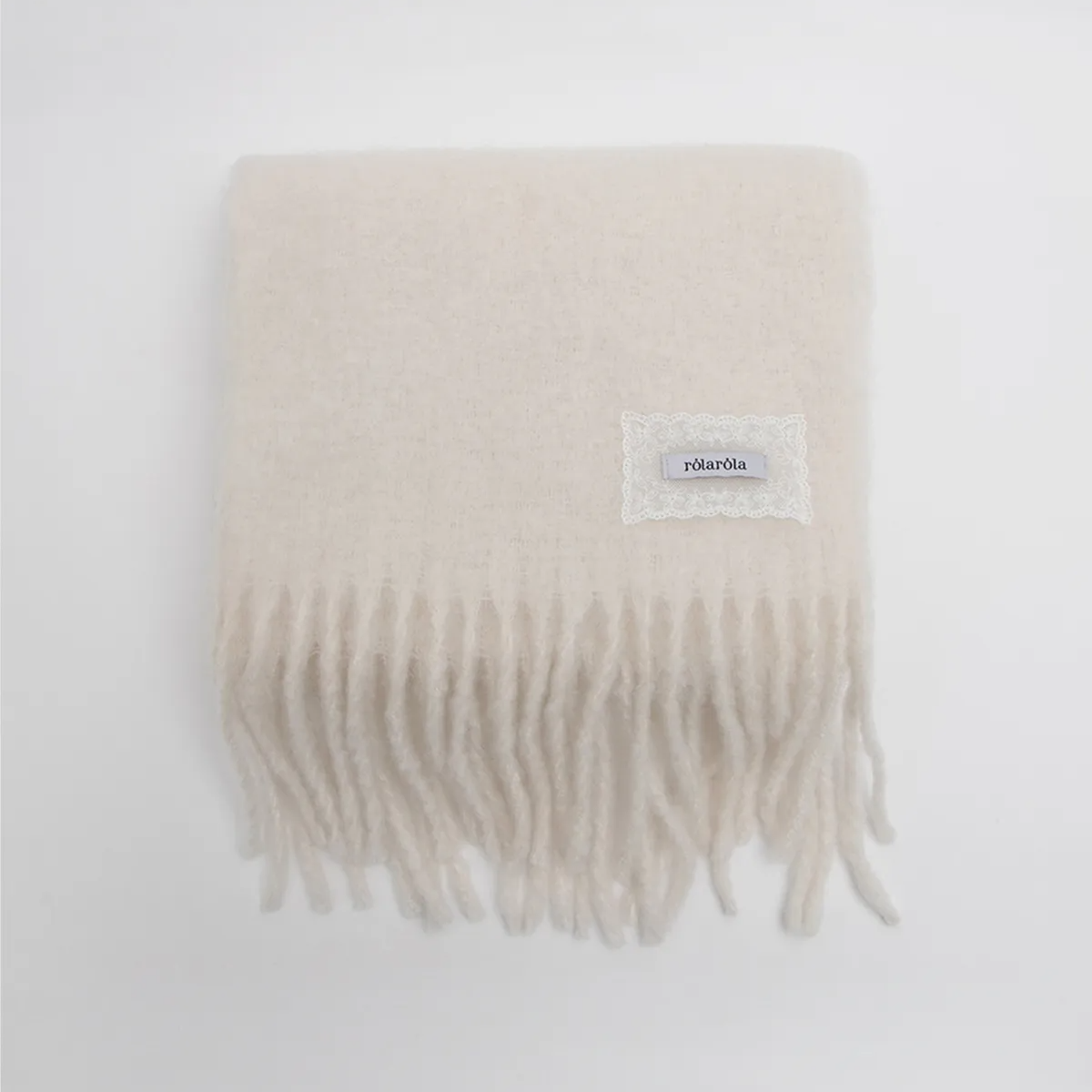 LACE LABEL HAIRY MUFFLER