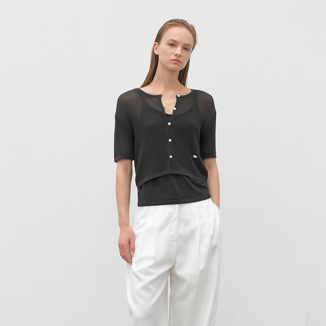 SCACCI TOP&CARDIGAN SET S