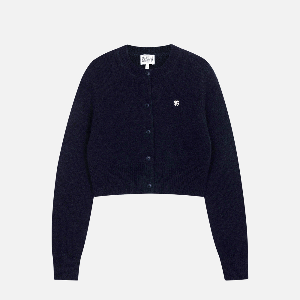W CIRCLE LOGO MOHAIR CROP CARDIGAN