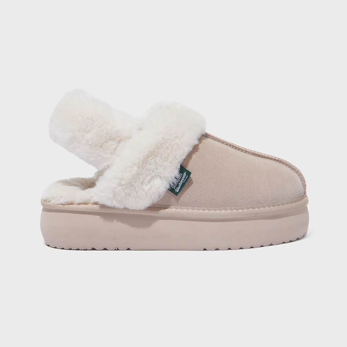 [WINTER SALE] WINTER CLOUDY FLATFORM FUR SLINGBACK
