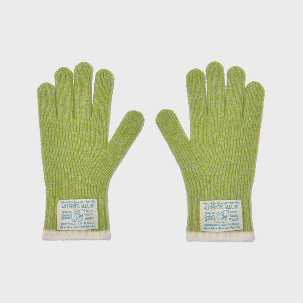 WOOLY TWOTONE SHORT GLOVES