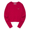 SMALL CHERRY CABLE CROP KNIT
