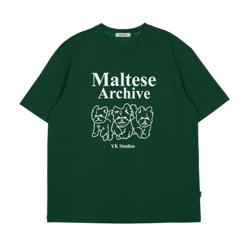Maltese Archive Line Graphic Half Sleeve Tshirts