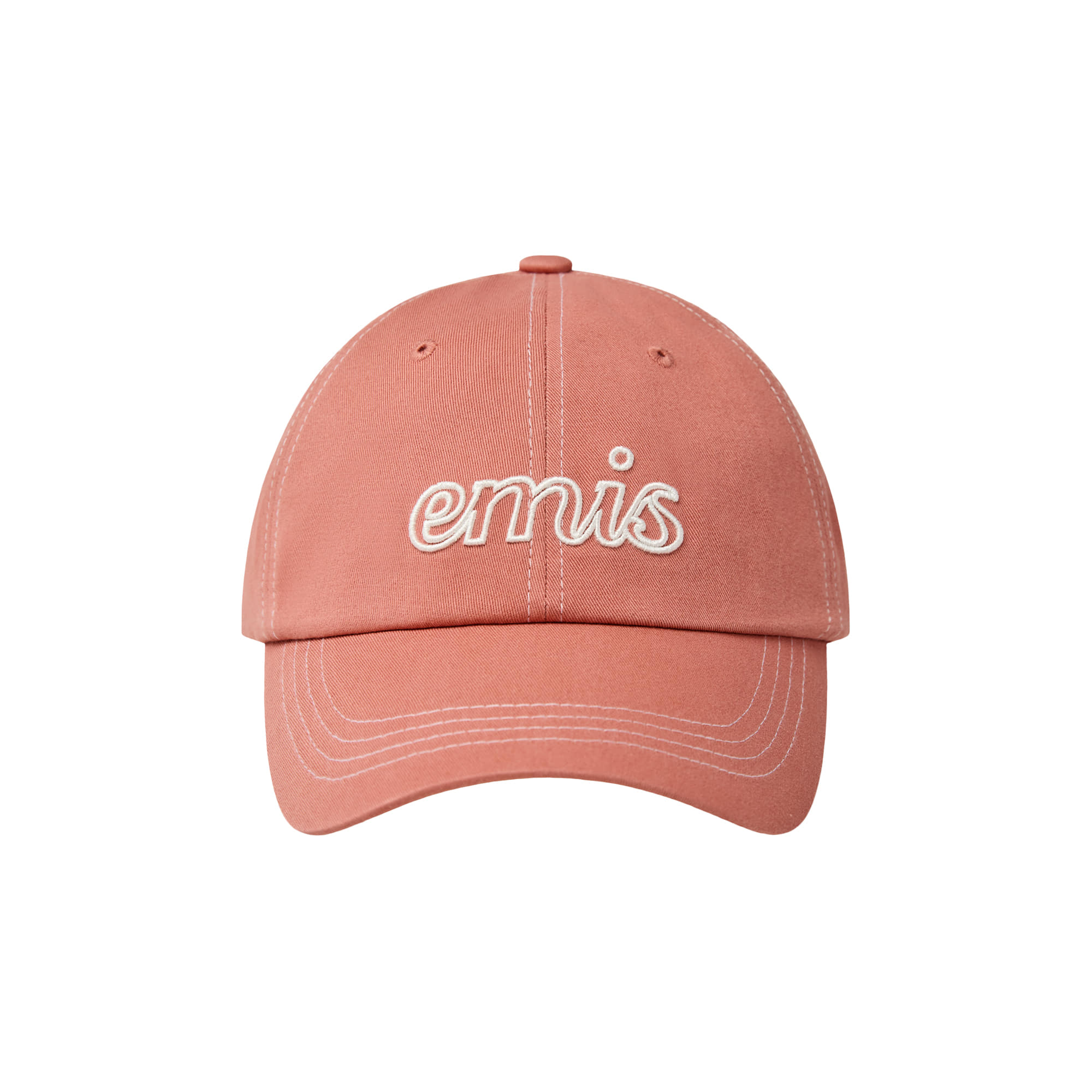 LETTERING LOGO WHITE STITCH BALL CAP