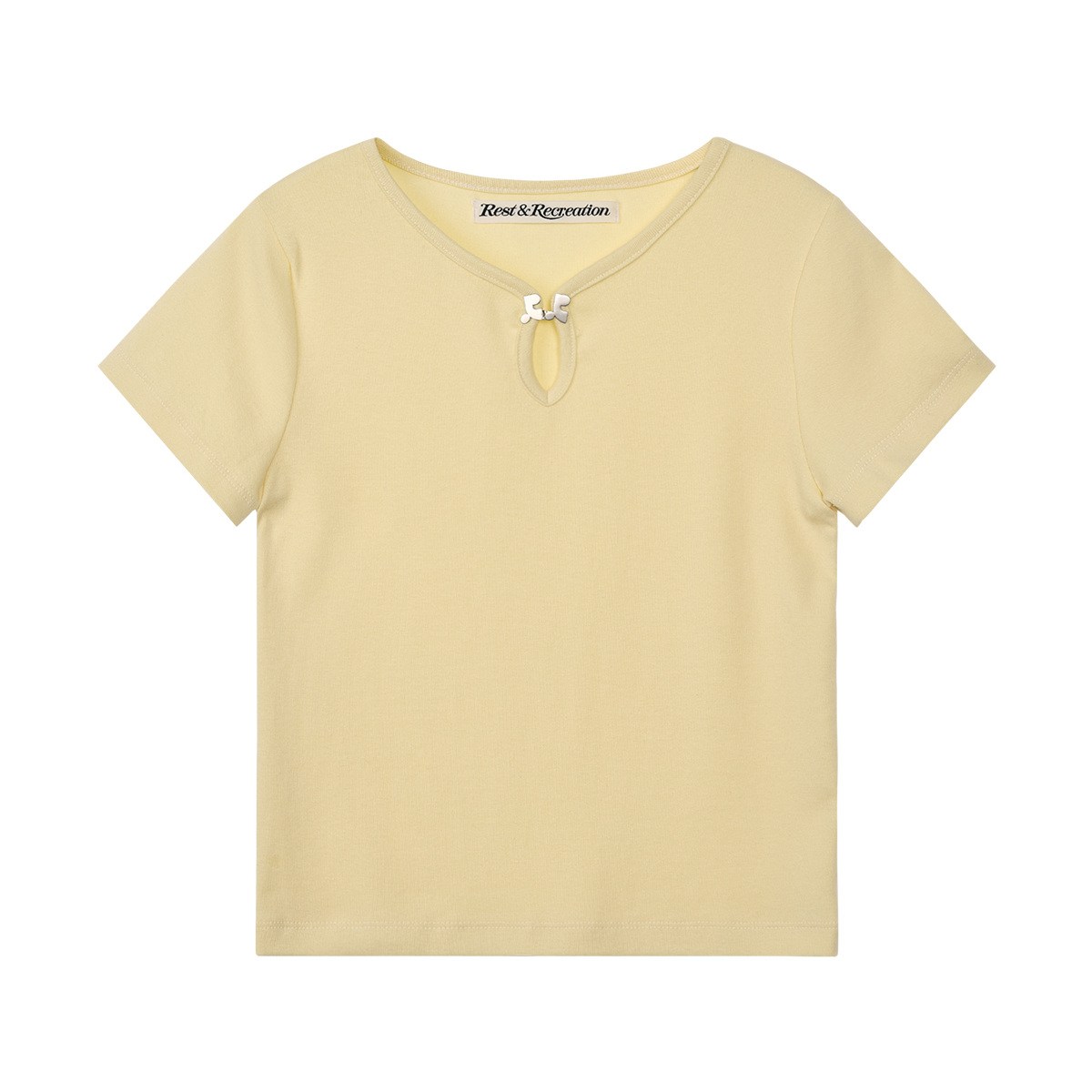 U-NECK LOGO CLIP TOP