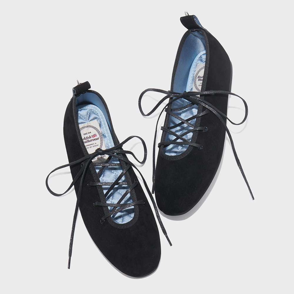 BELLA LACEUP FLAT(SUEDE)