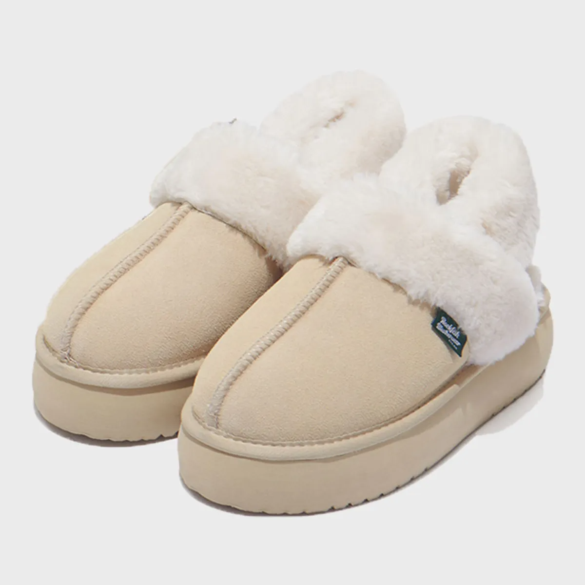 [WINTER SALE] WINTER CLOUDY FLATFORM FUR SLINGBACK