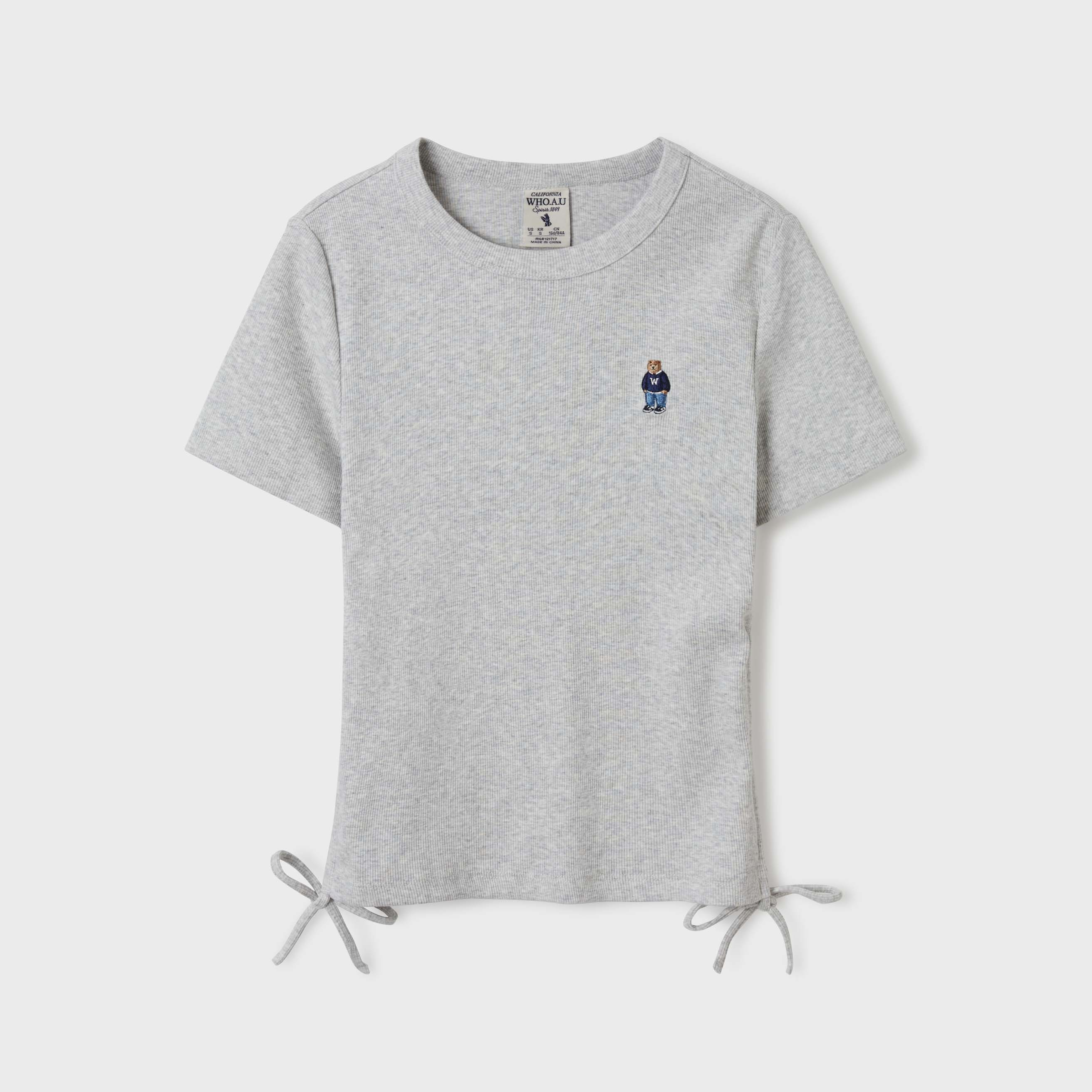 Steve Ribbed Shirring T-Shirt(B)