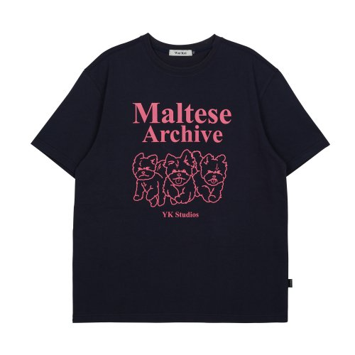 Maltese Archive Line Graphic Half Sleeve Tshirts