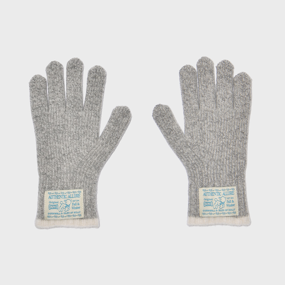 WOOLY TWOTONE SHORT GLOVES
