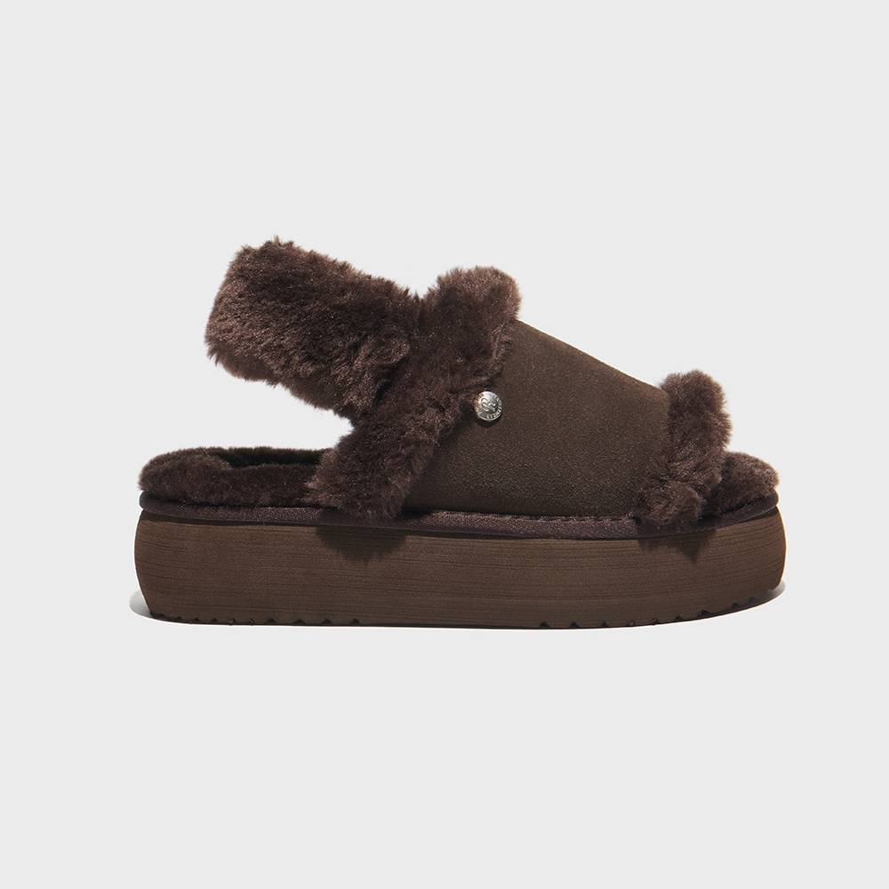 [WINTER SALE] WINTER CLOUDY FLATFORM OPEN-TOE SLINGBACK