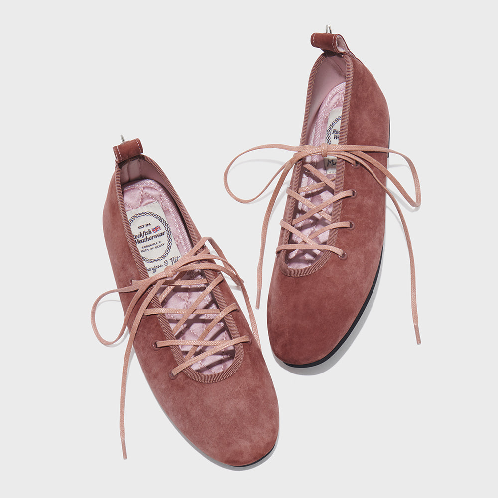 BELLA LACEUP FLAT(SUEDE)