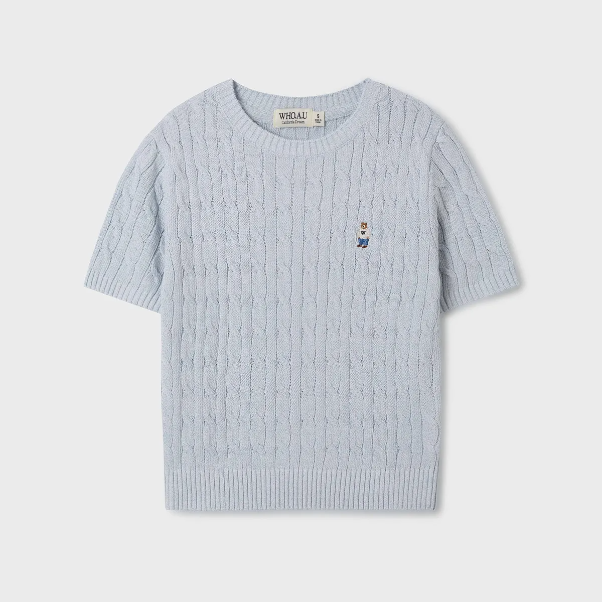 Steve Round neck Melange Cable Sweater
