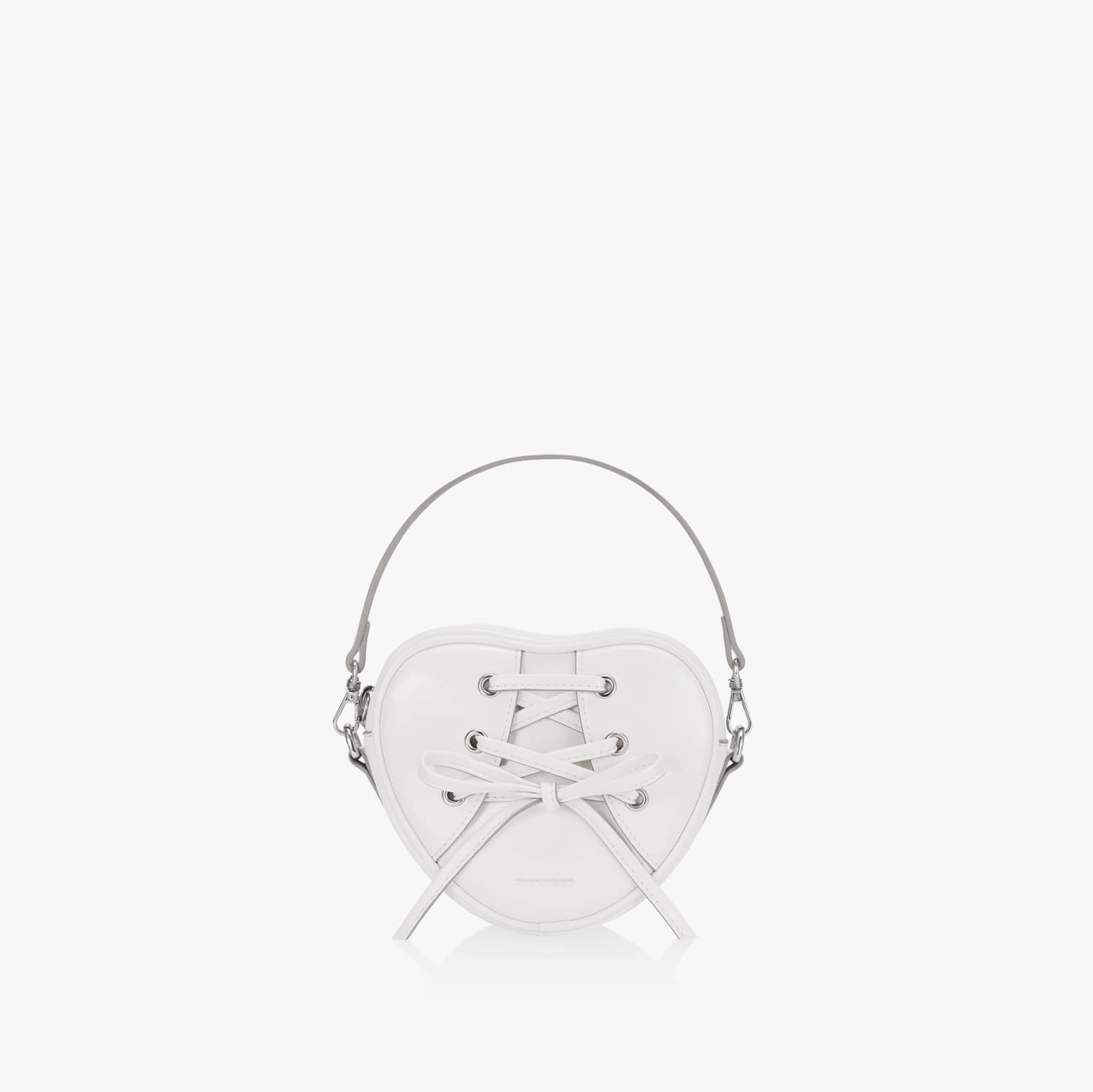 RIBBON TIE HEART BAG