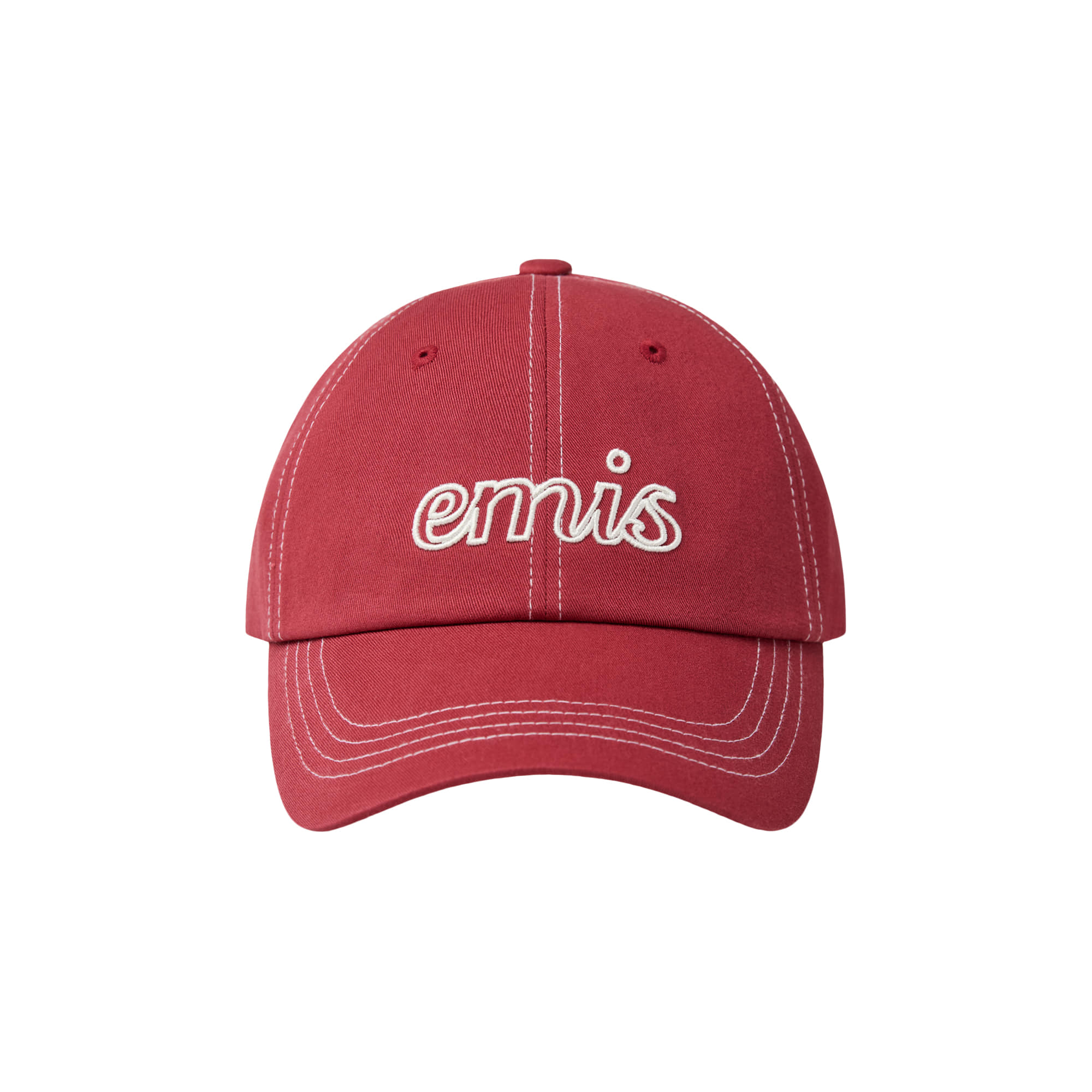 LETTERING LOGO WHITE STITCH BALL CAP