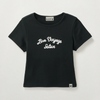 (W) Bon Voyage Slim Fit Crop T-Shirt