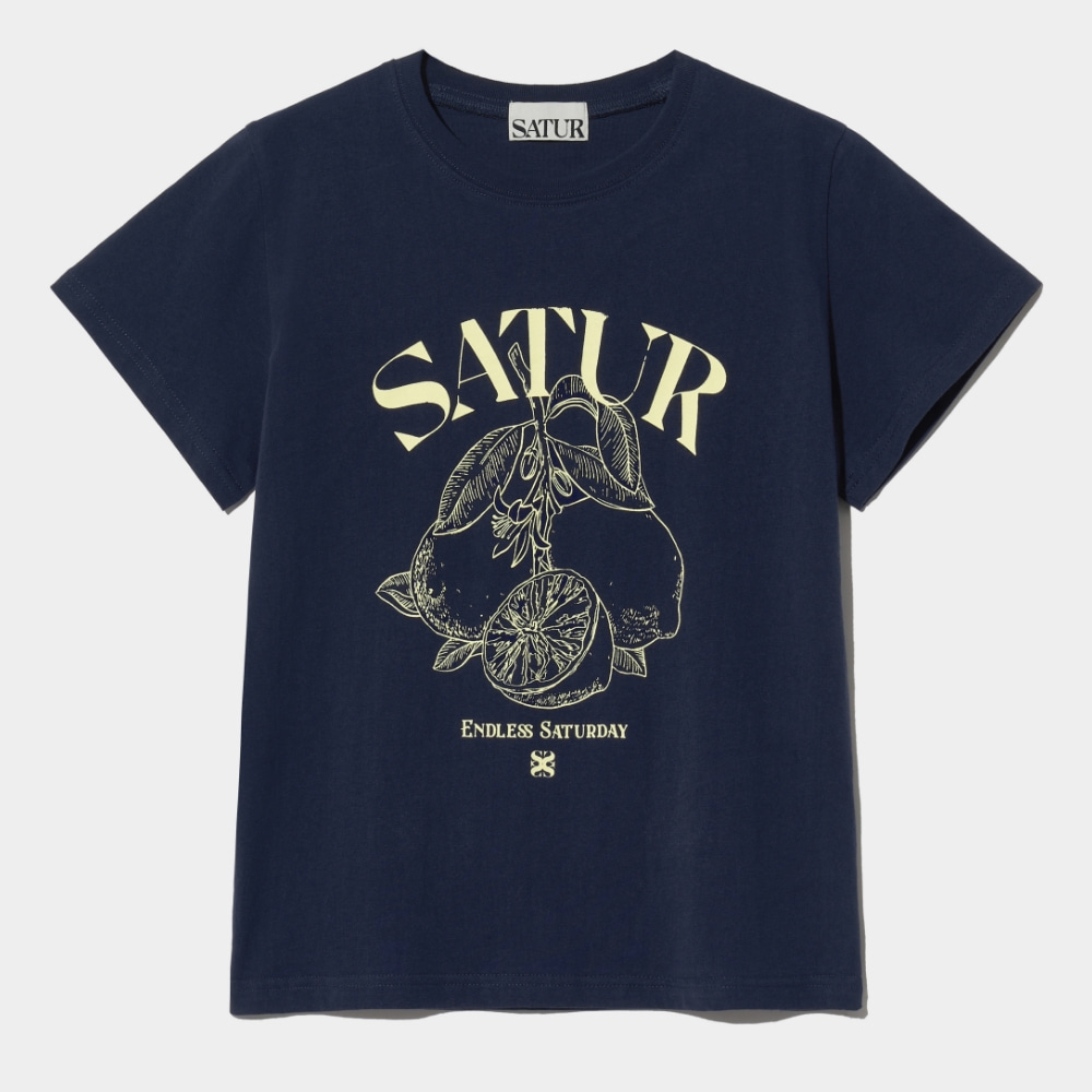 (W) Capri Citron Drawing Summer Graphic T-Shirt