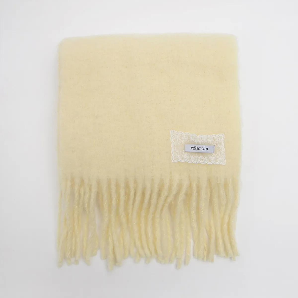 LACE LABEL HAIRY MUFFLER