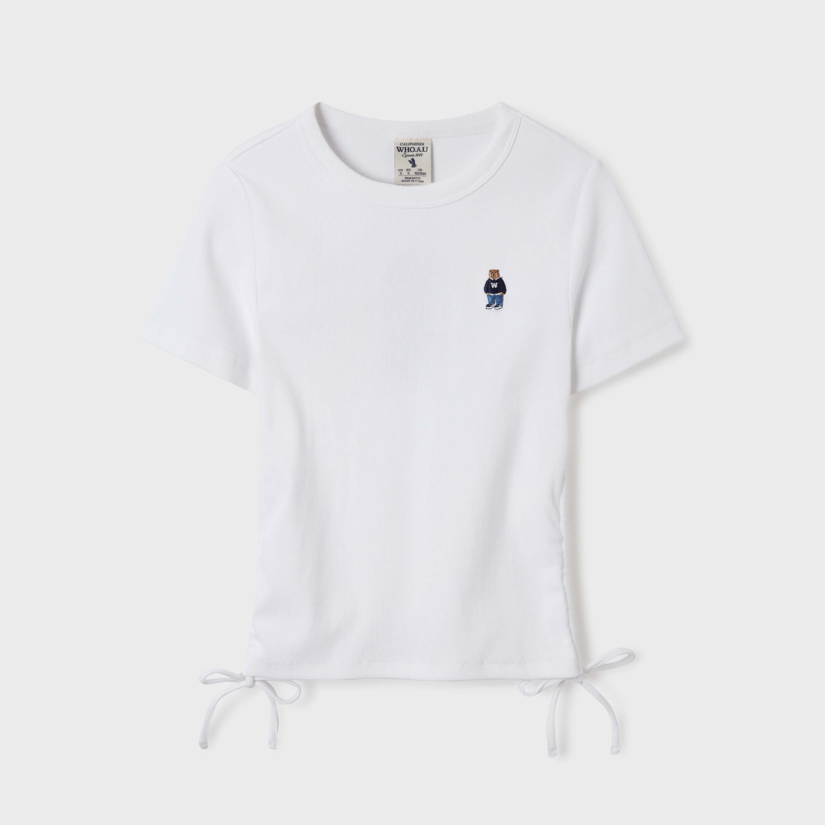 Steve Ribbed Shirring T-Shirt(B)