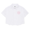 WOMAN'S FLORY EMBROIDERY SEERSUCKER SHORT-SLEEVE SHIRT
