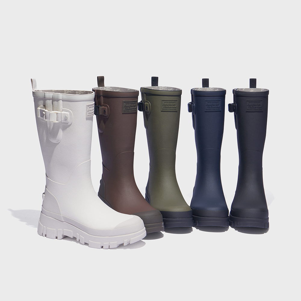 FLATFORM WEAVING RAIN BOOTS LONG