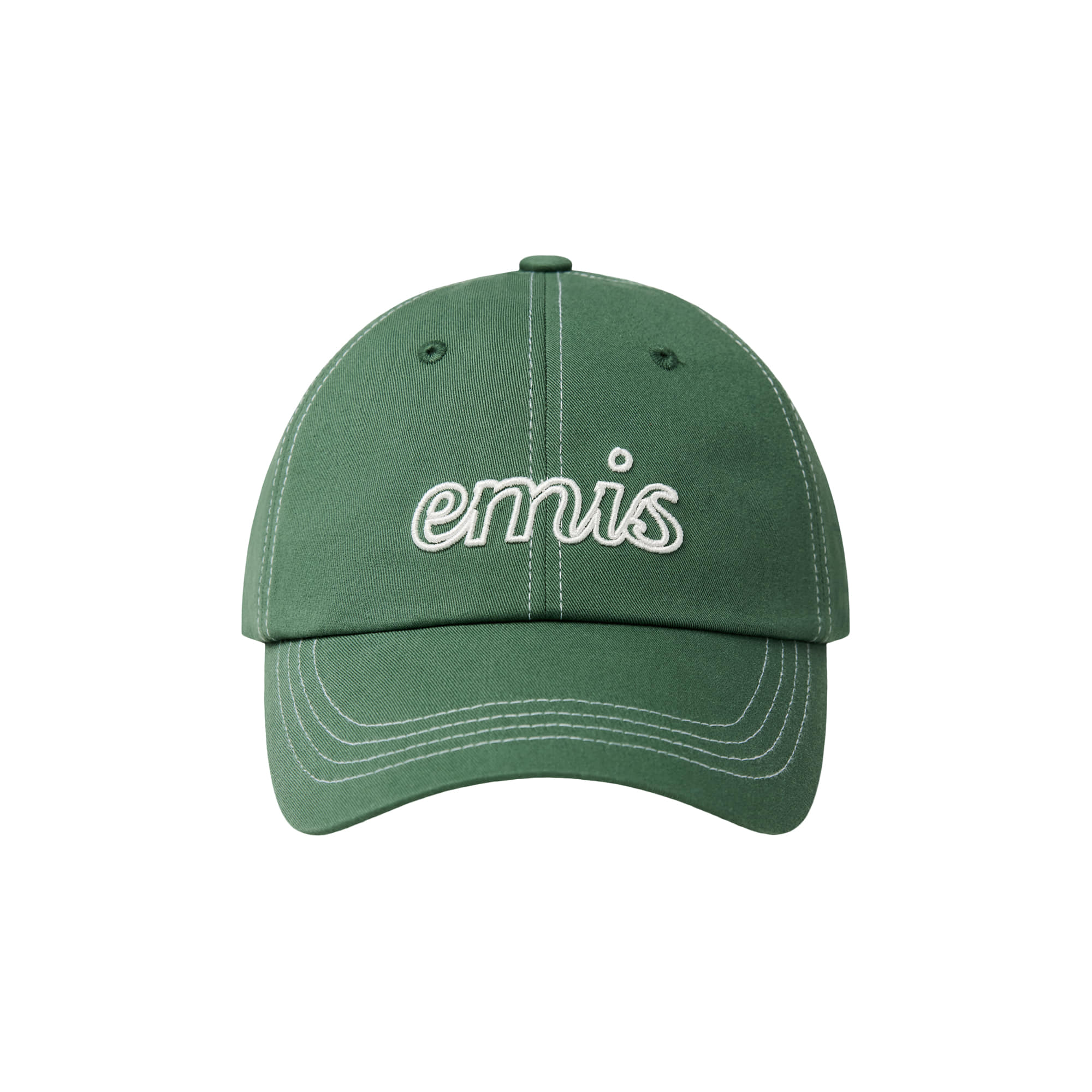 LETTERING LOGO WHITE STITCH BALL CAP