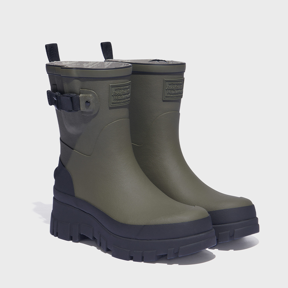 FLATFORM WEAVING RAIN BOOTS MIDDLE