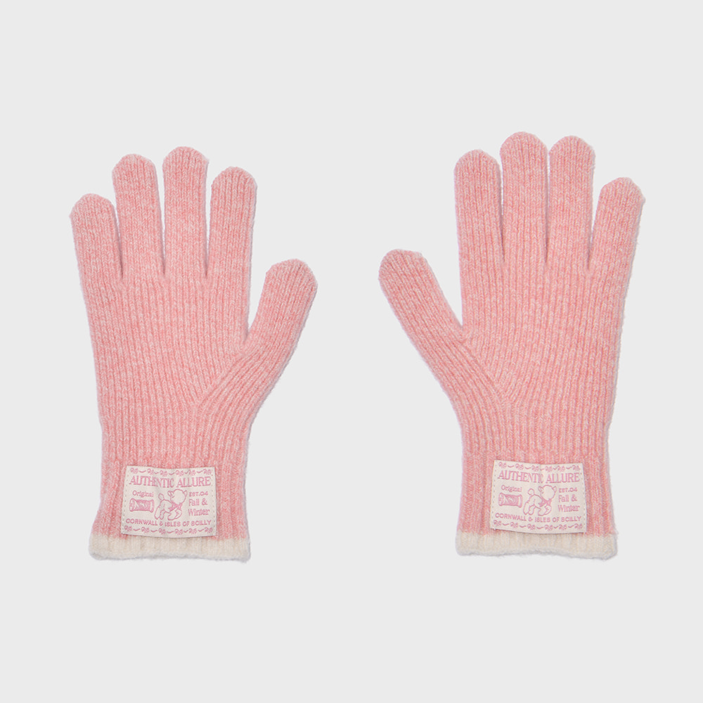 WOOLY TWOTONE SHORT GLOVES