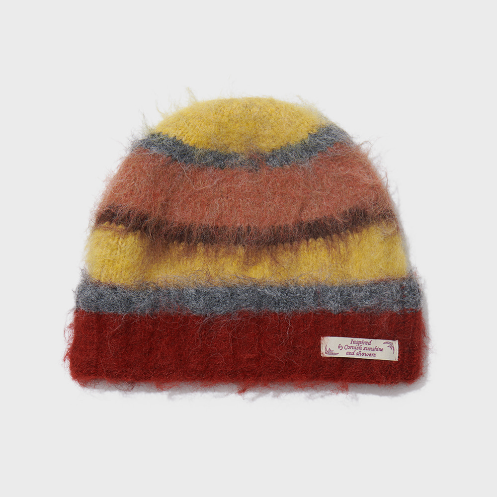 STRIPE SHAGGY BEANIE