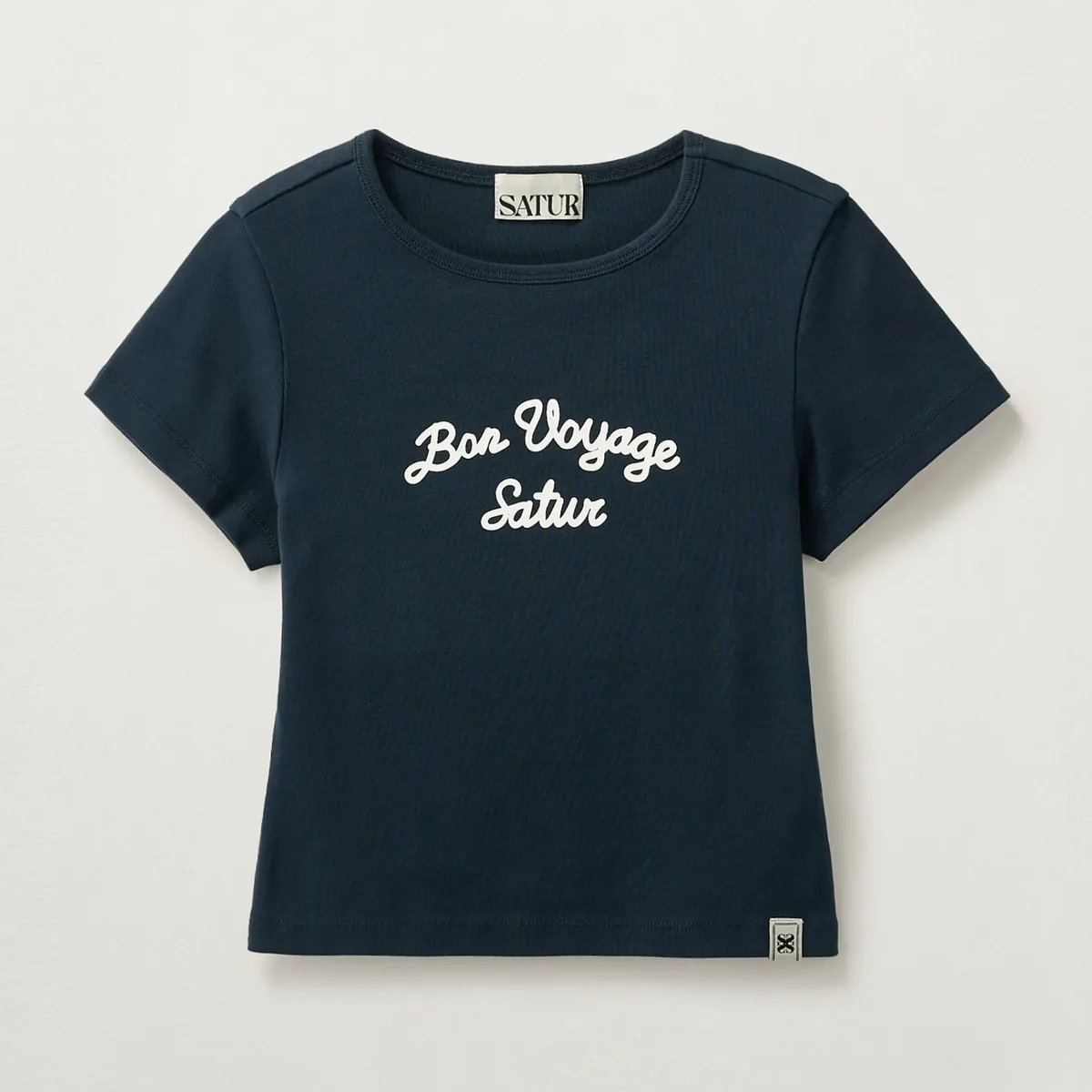 (W) Bon Voyage Slim Fit Crop T-Shirt