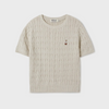 Steve Round neck Melange Cable Sweater