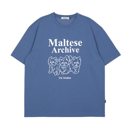 Maltese Archive Line Graphic Half Sleeve Tshirts