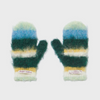 STRIPE SHAGGY MITTENS