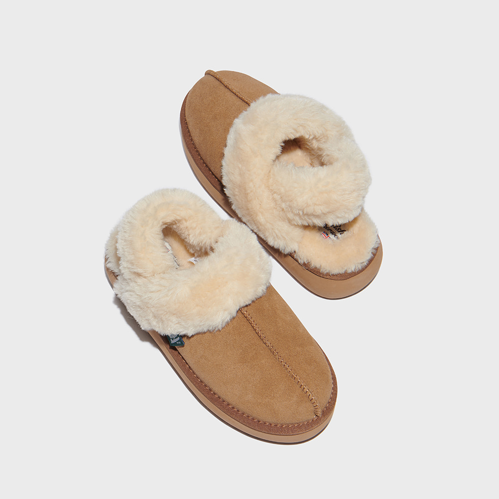 CLOUDY FLATFORM FUR SLINGBACK